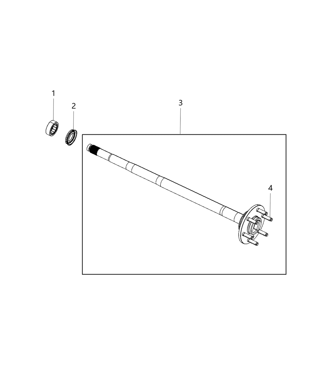 Mopar 68349986AB Shaft-Axle Rear