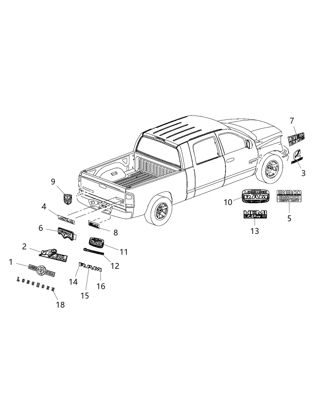 Mopar 68365892AA Nameplate