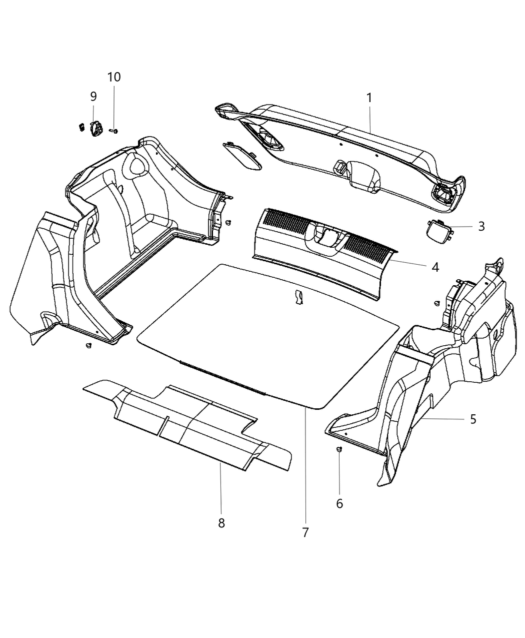 Mopar 5SA58VXLAA Carpet-WHEELHOUSE