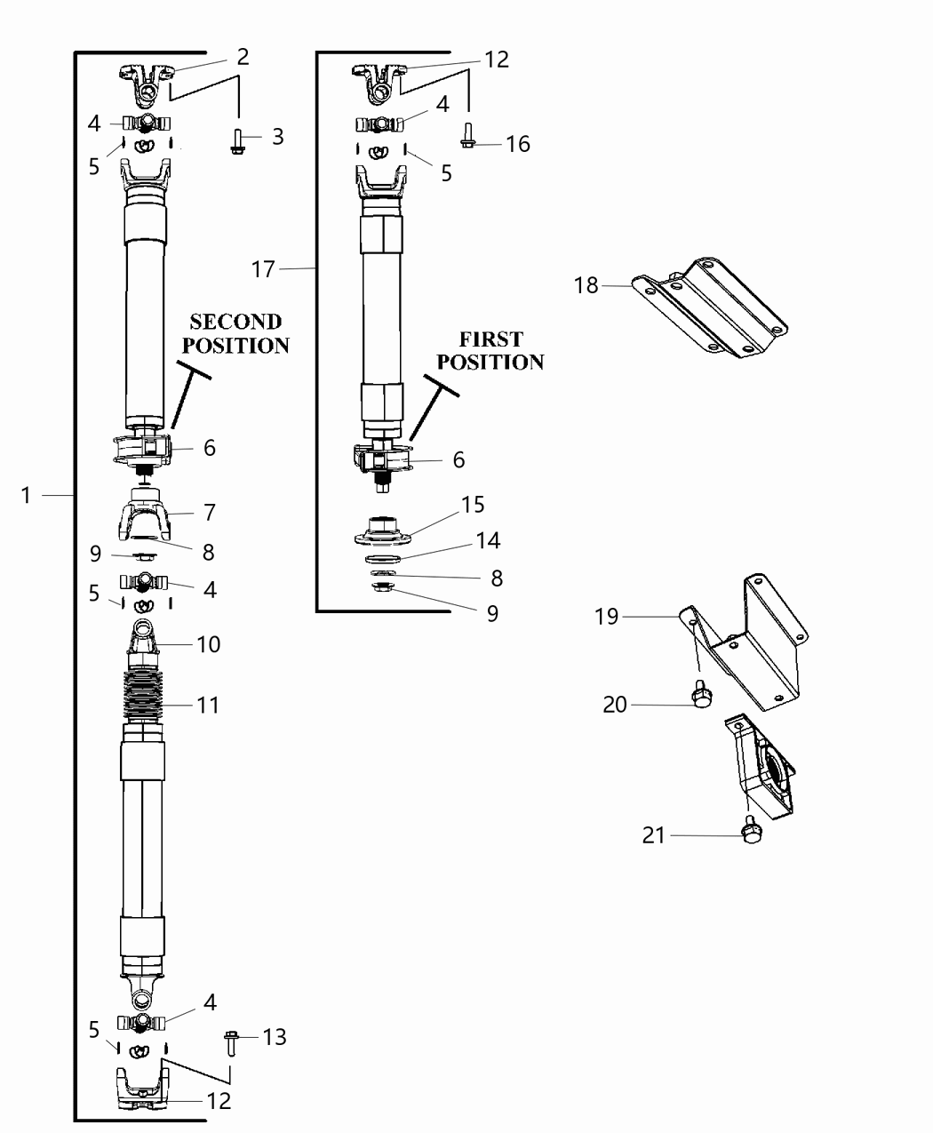 Mopar 68310930AB Bracket-Drive Shaft Center Bearing