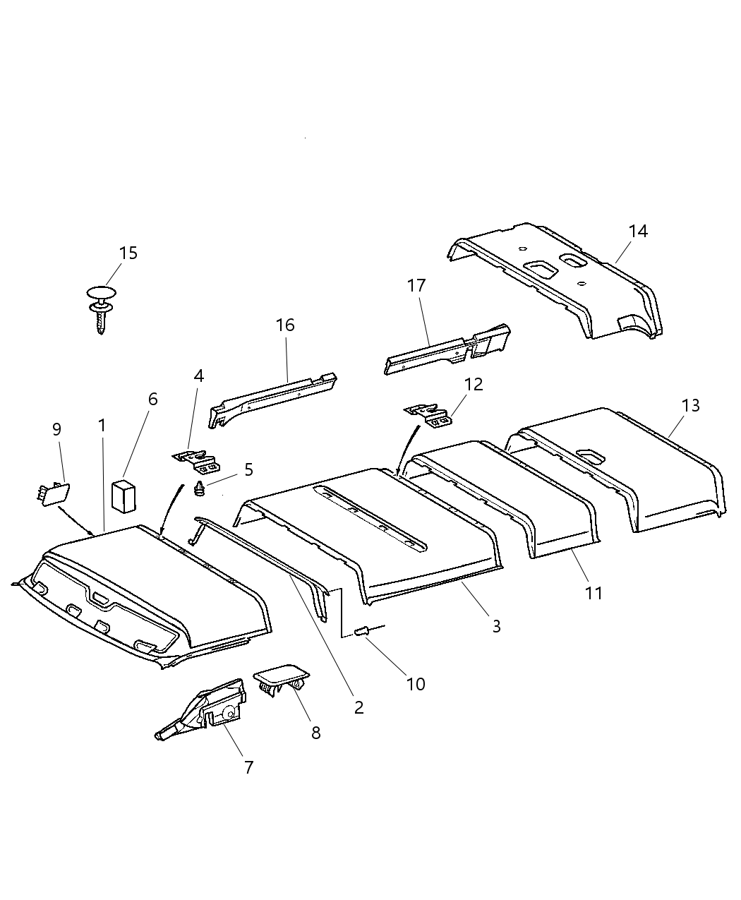 Mopar 5123514AA SPACER-Foam HEADLINER