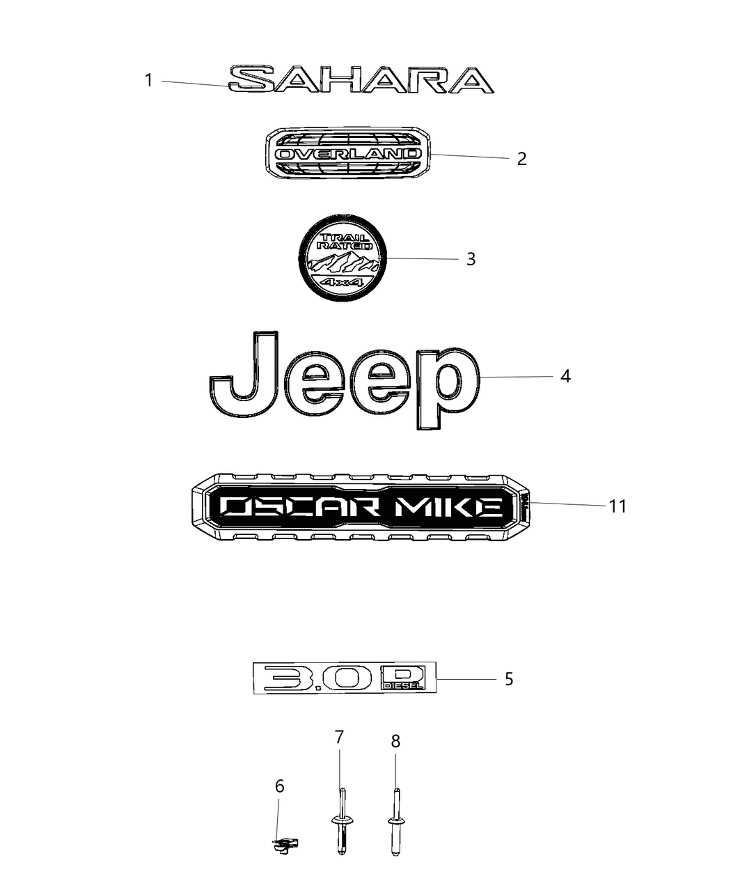 Mopar 68397097AB Nameplate