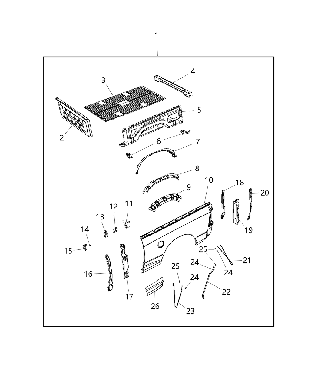 Mopar 68110578AA REINFMNT-Rail Front