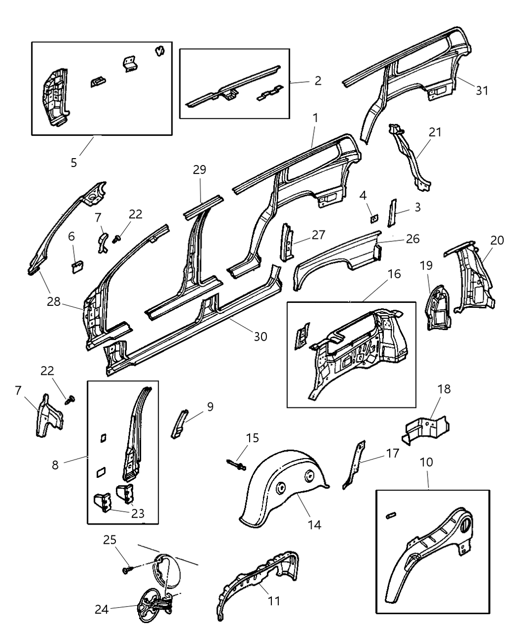 Mopar 55362038AA REINFMNT-Floor Pan