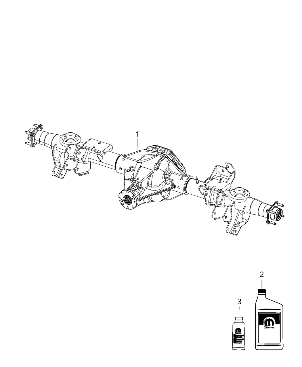 Mopar 68083463AD Axle-Rear Complete