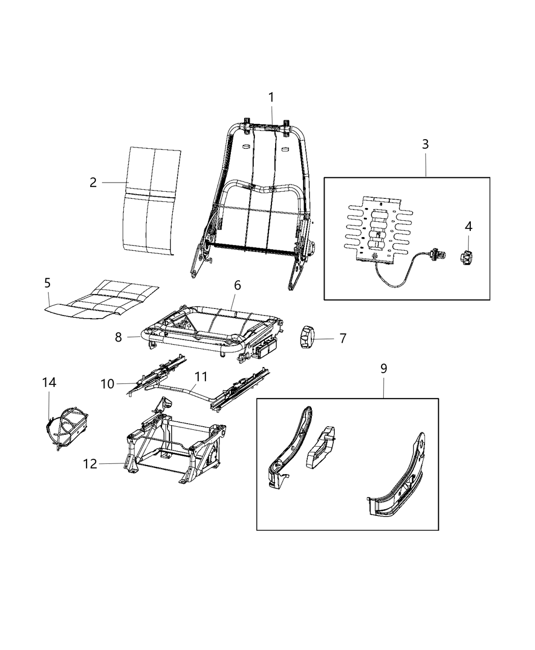 Mopar 5SF63JXWAA ADJUSTER-Manual Seat