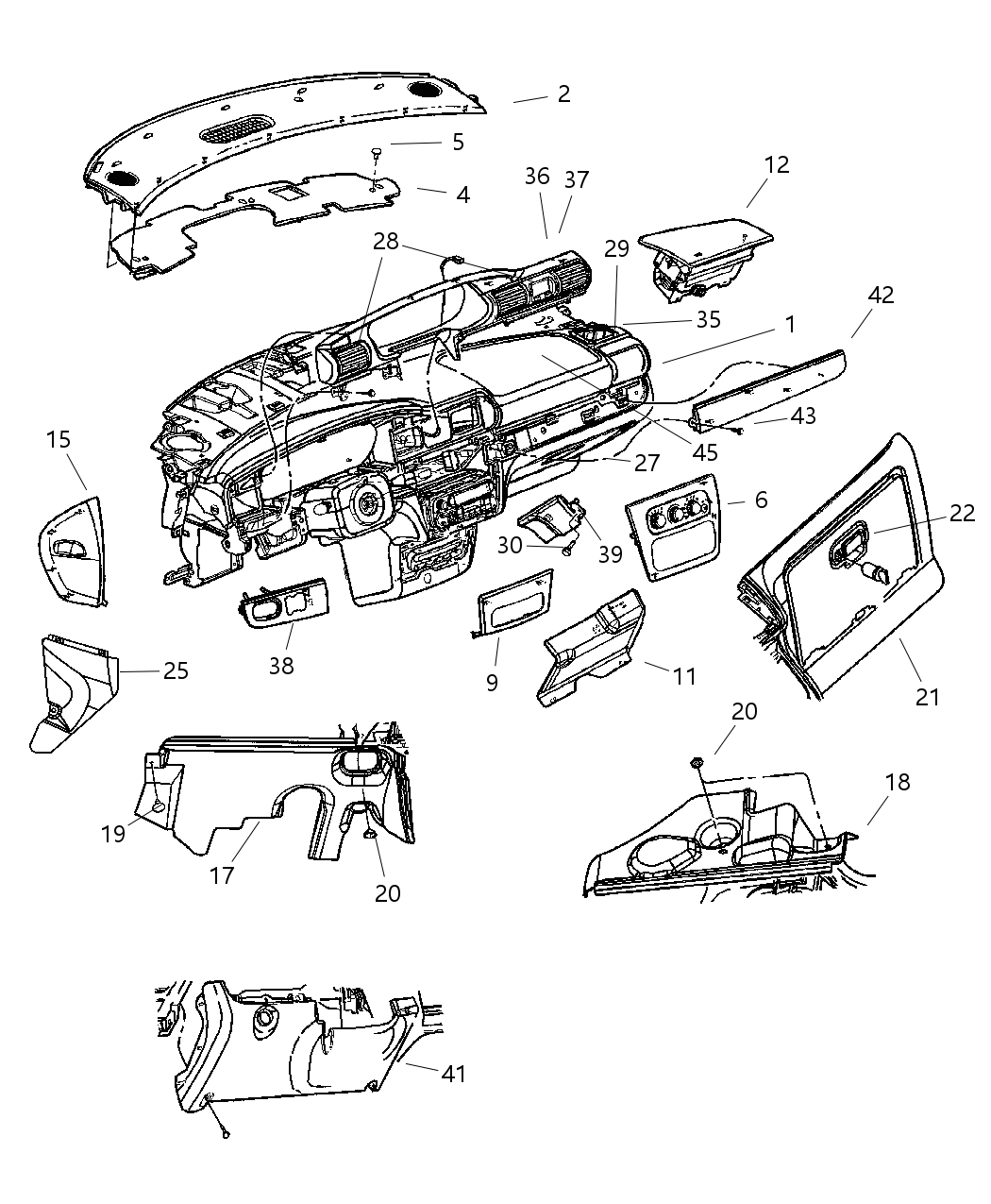 Mopar YL40AAAAB Bezel-Instrument Panel