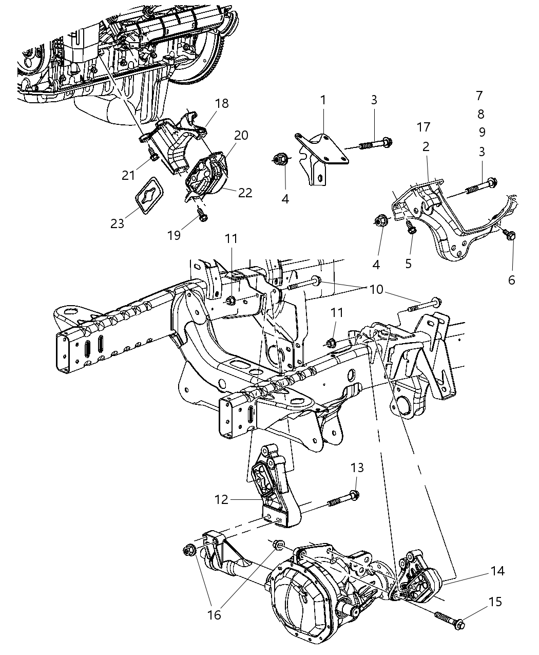 Mopar 52110053AC Bracket-Engine Mount