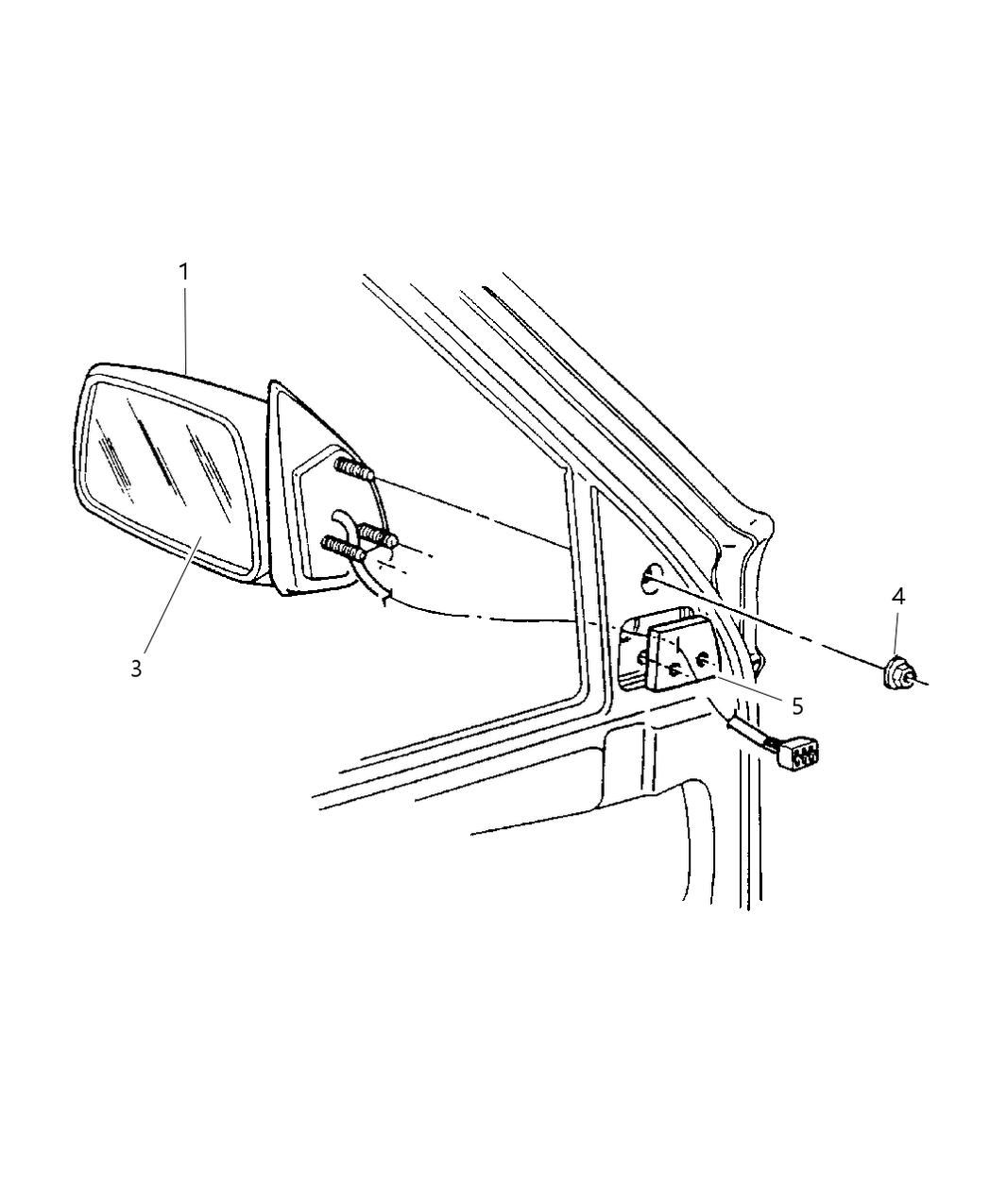 Mopar 4856532 Mirror-Outside Electric Mirror Right