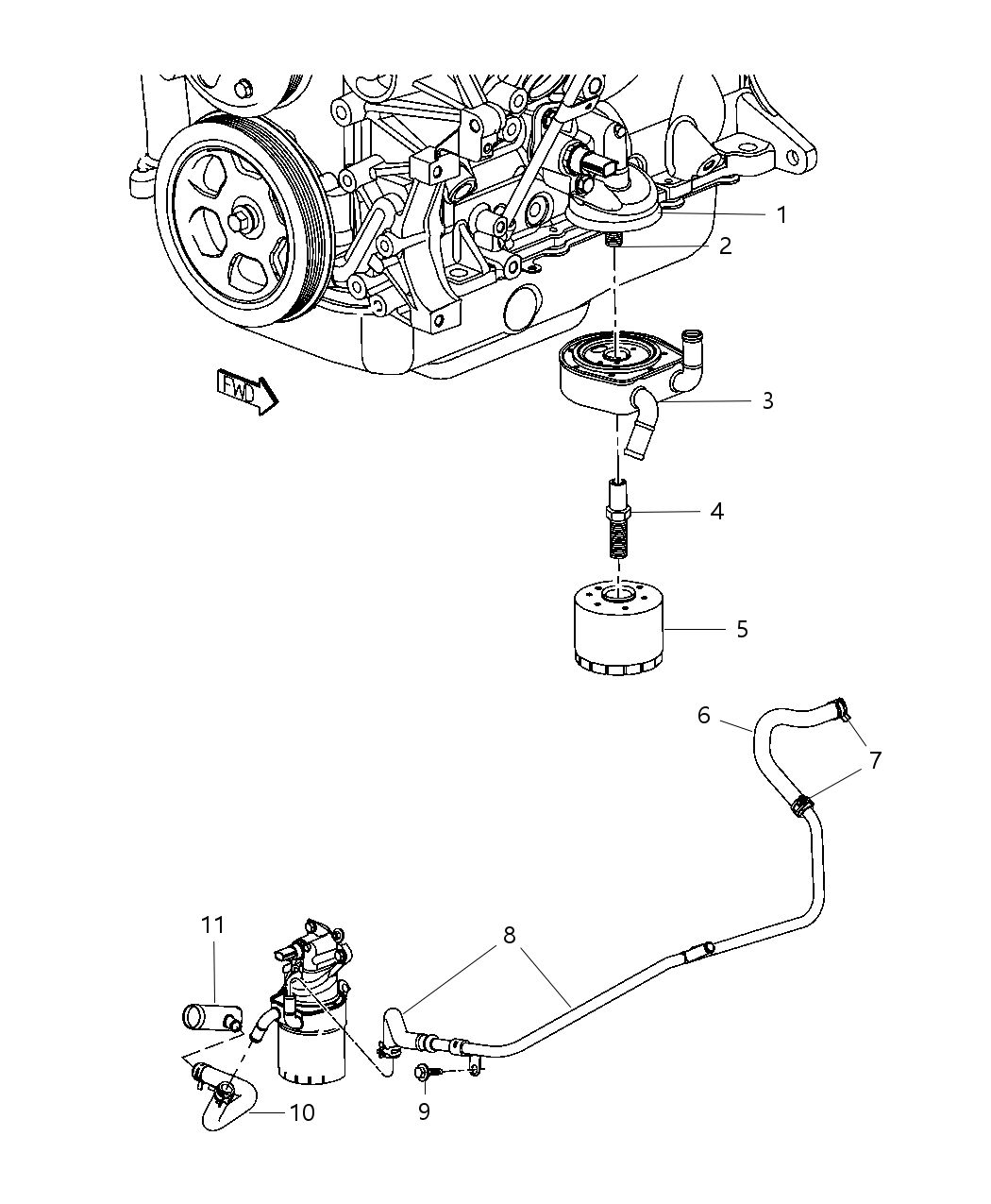 Mopar 4677677AH Hose-Heater Return