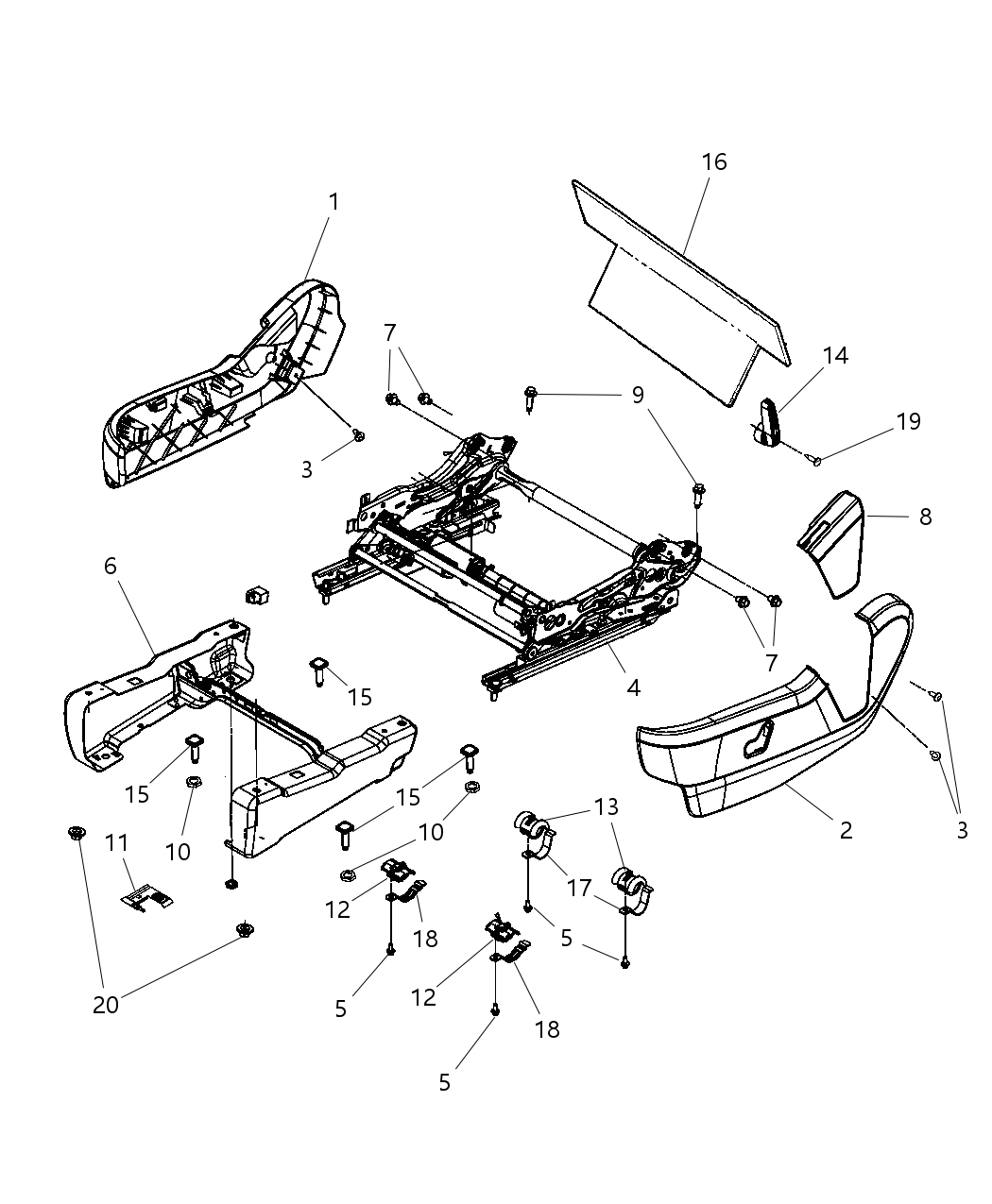 Mopar 1SK681DVAA RISER-Seat