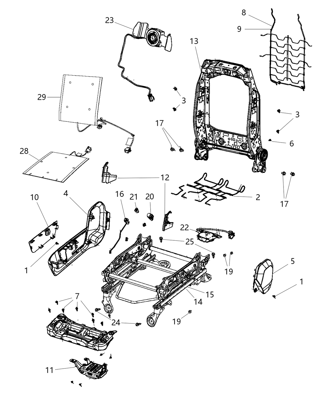 Mopar 1NL72LU7AA Bezel-Seat Switch