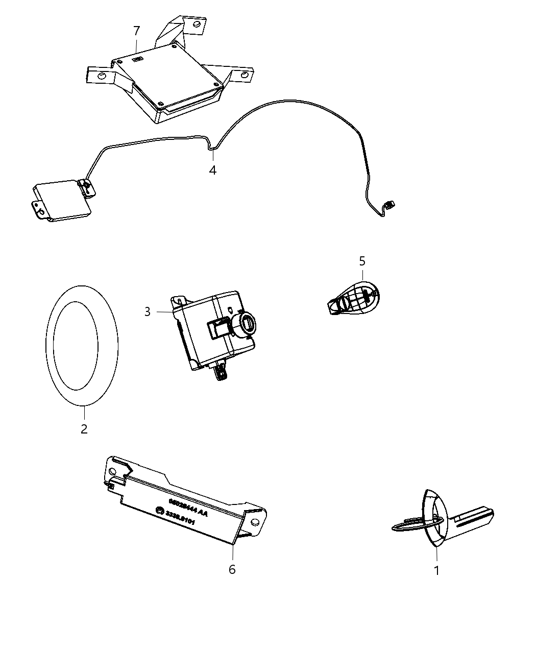 Mopar 5026453AL Fob-Integrated Key Fob