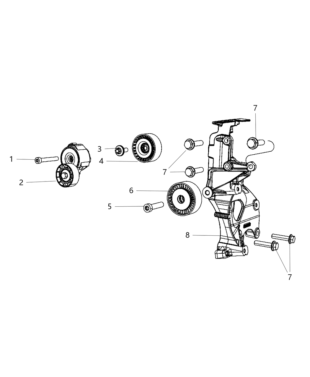 Mopar 4627097AA TENSIONER-Belt