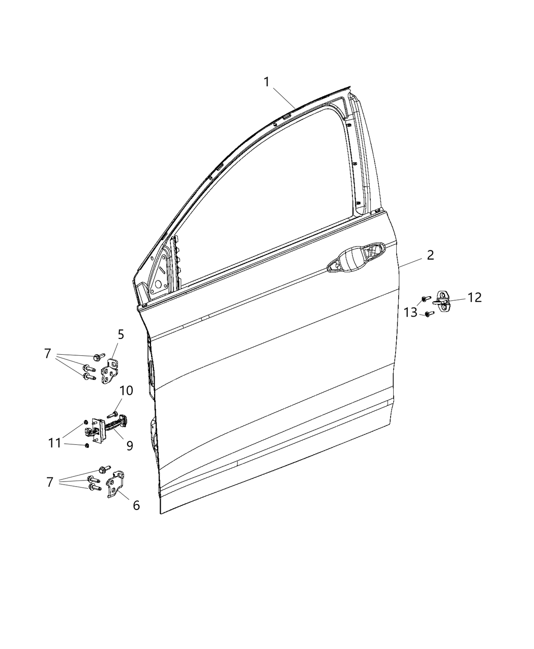 Mopar 68214358AD Door Lower Hinge