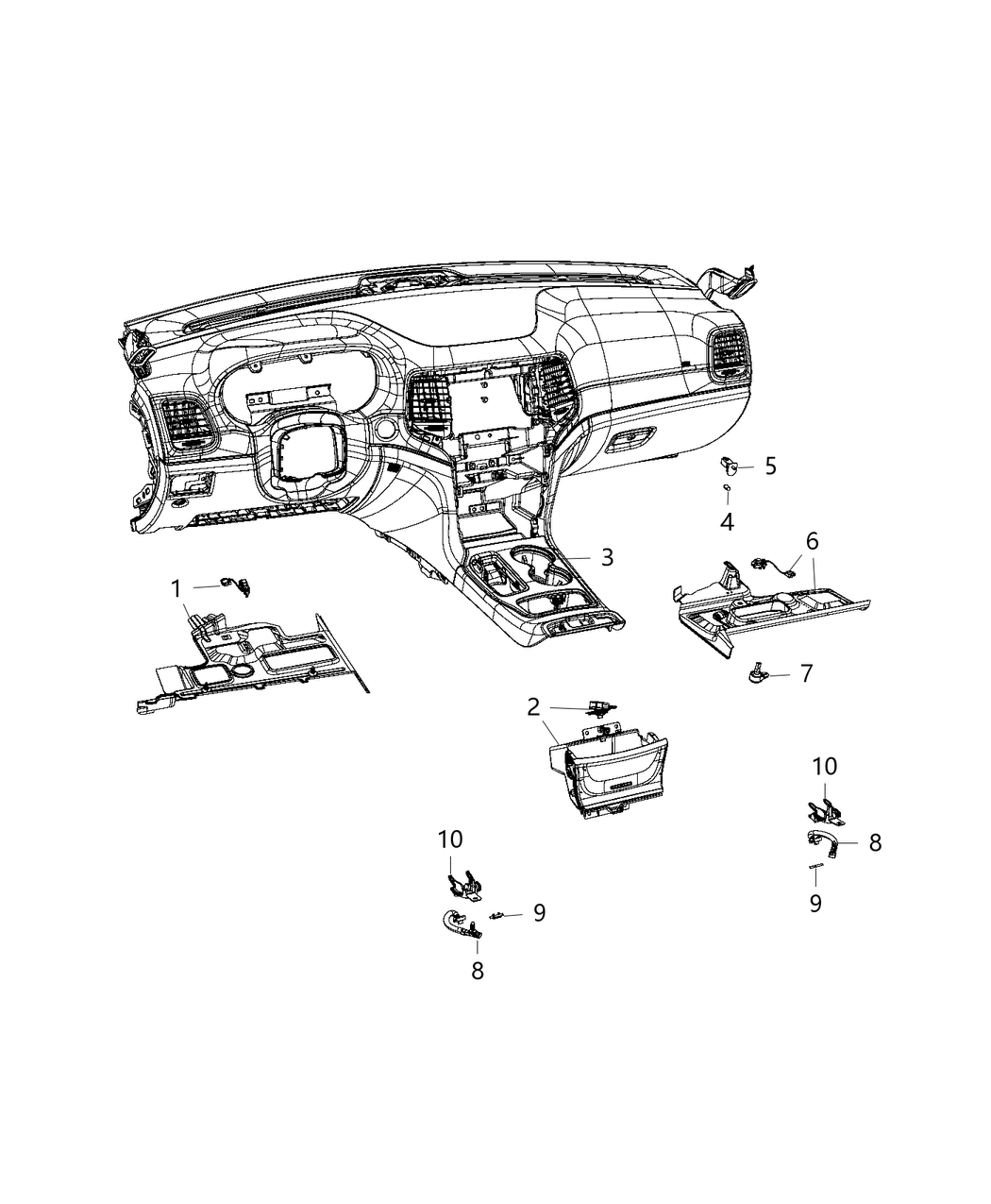 Mopar 5VK204CCAE Bezel-Gear Shift Indicator