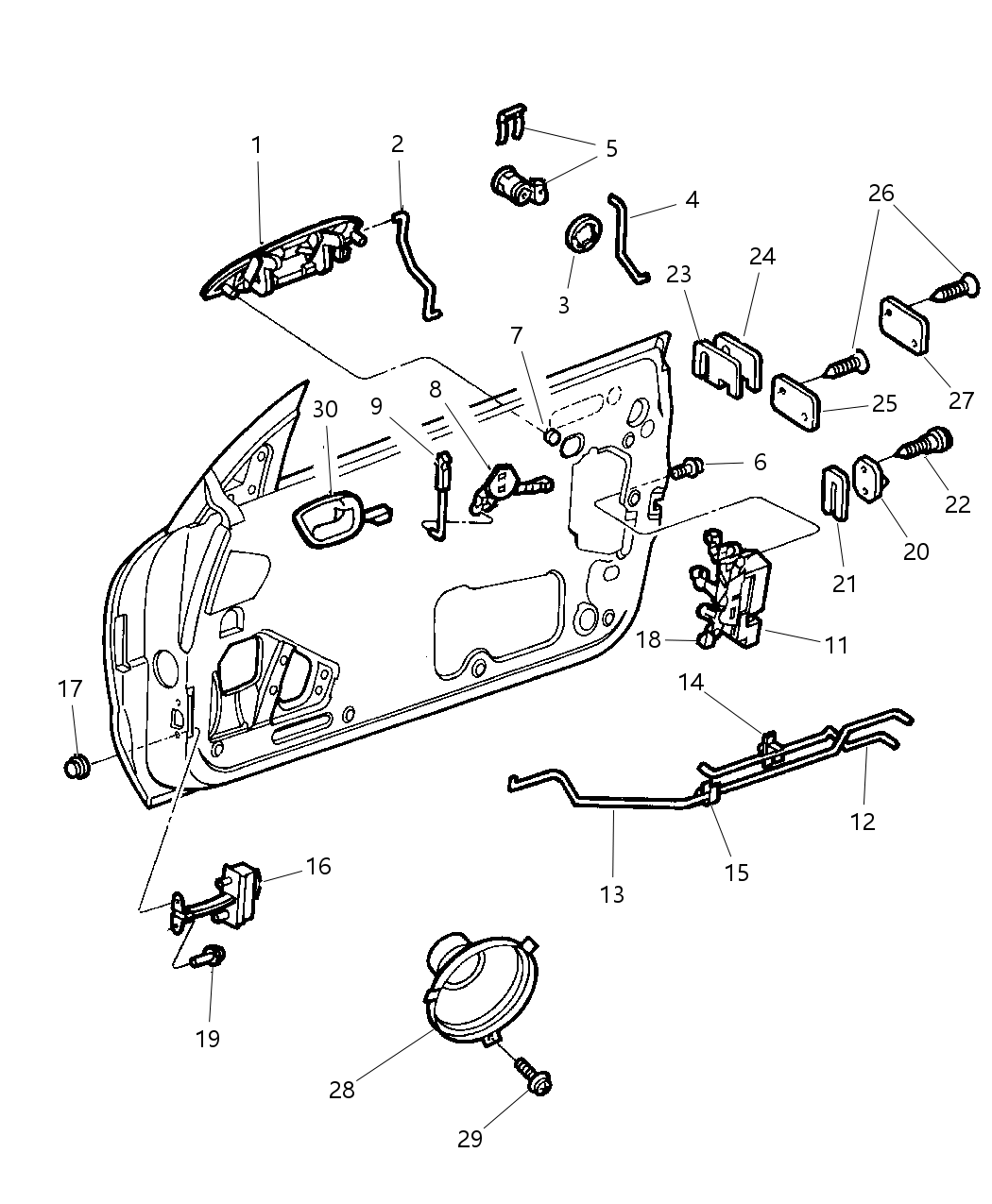 Mopar 4658472AB Link-Remote Handle To Latch