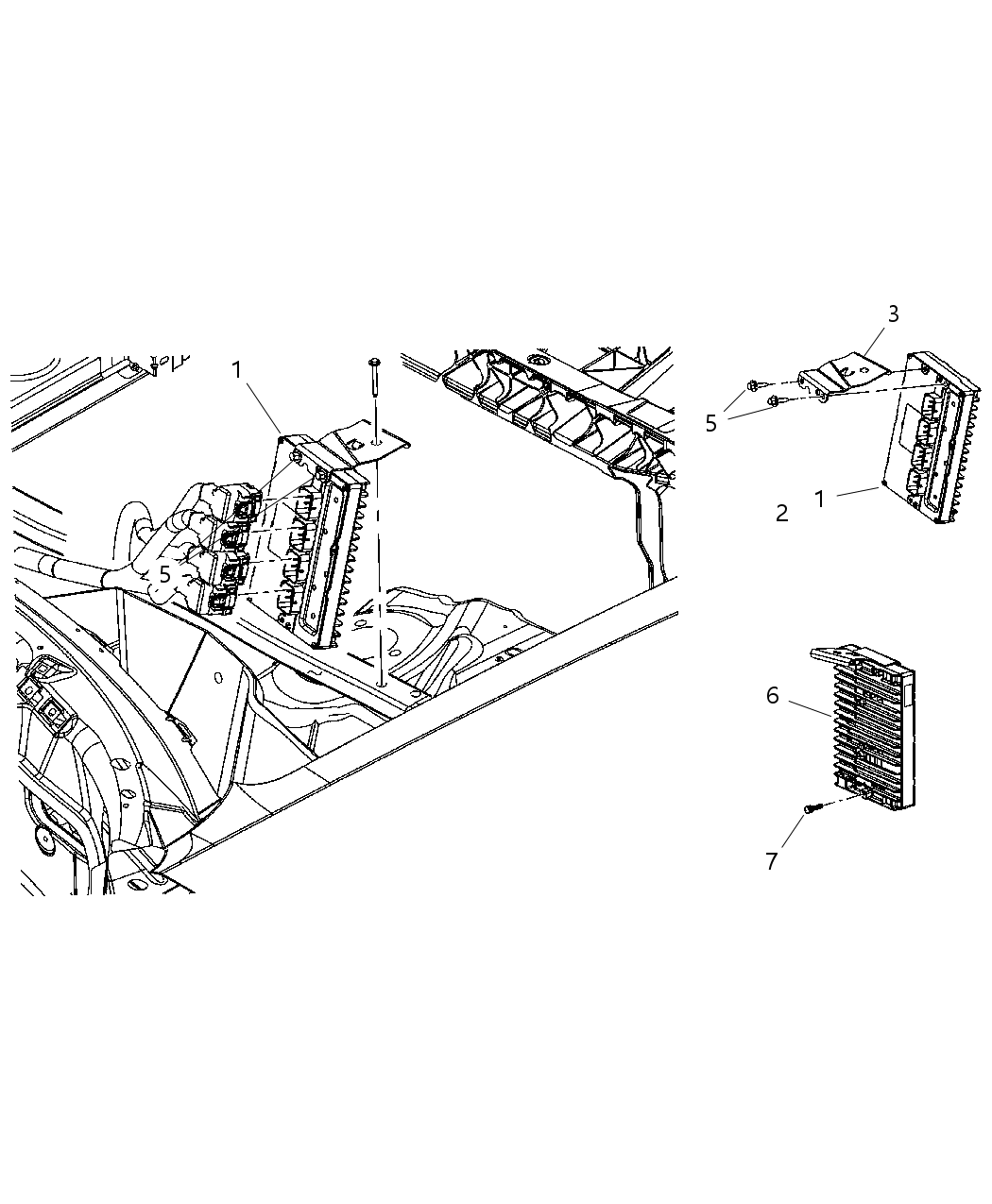 Mopar 4606831AB Bracket-POWERTRAIN Control Module