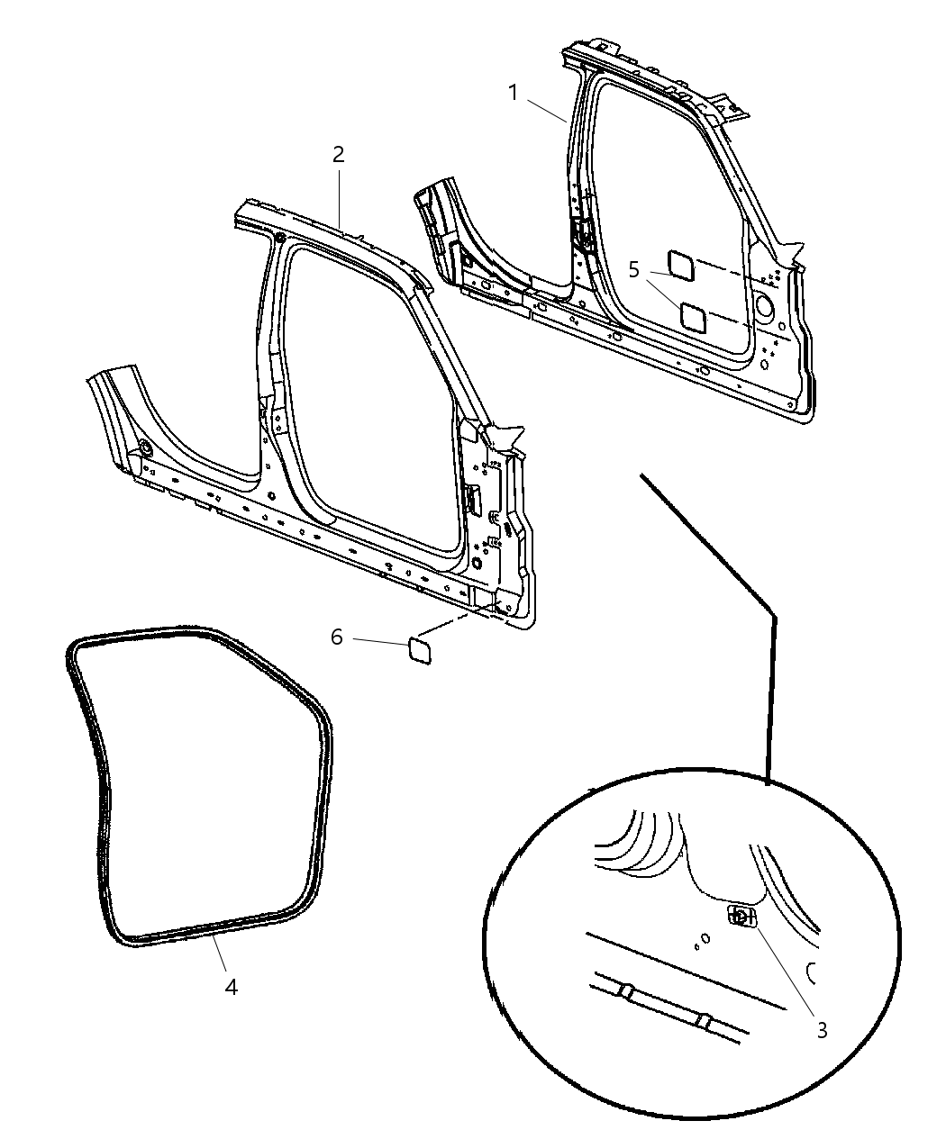 Mopar 5174354AB Panel-Body Side Aperture Front
