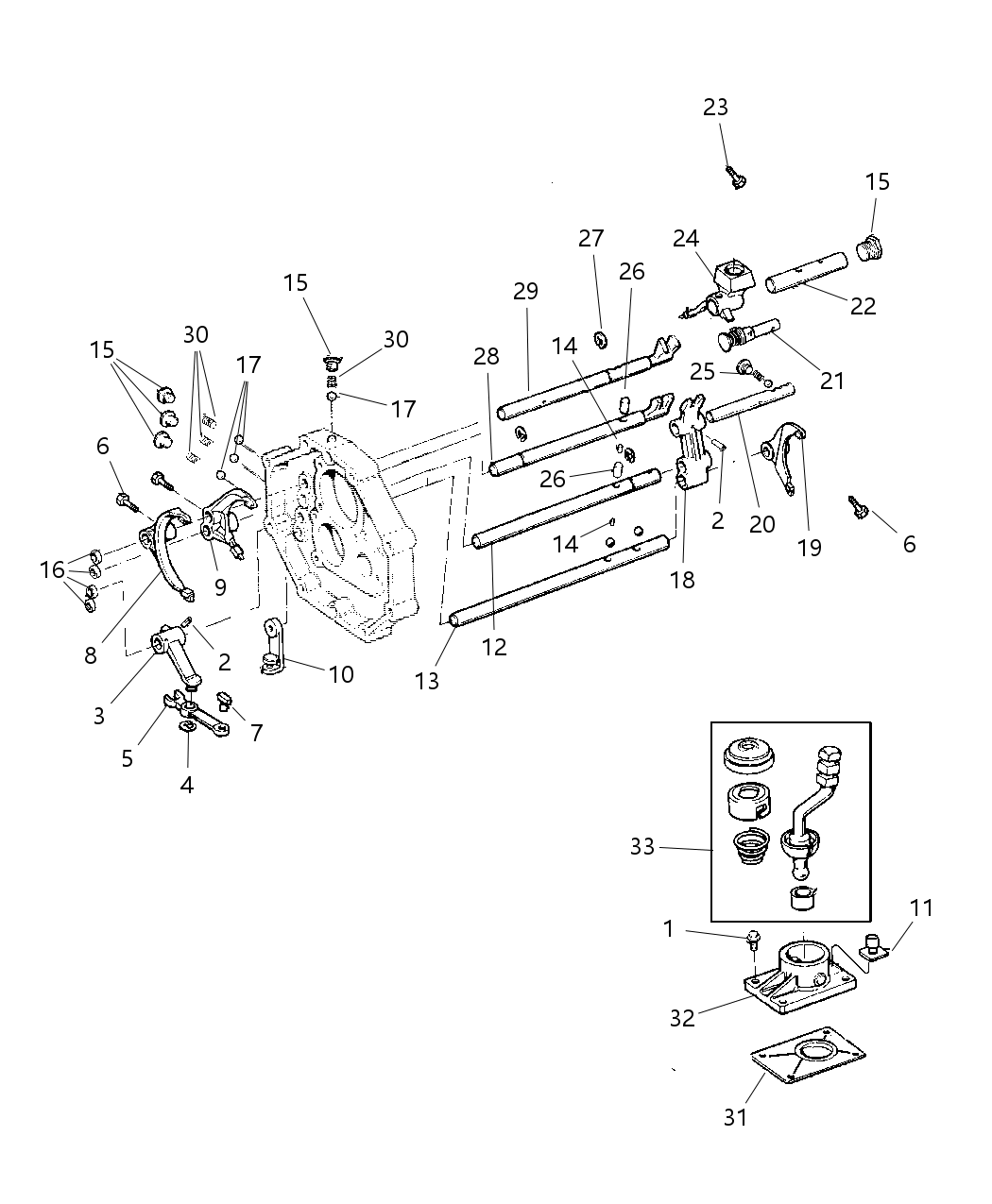 Mopar 4864221 RETAINER Control Shift Lev