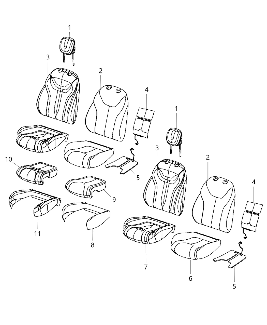 Mopar 5LJ15LR5AA Cover-Front Seat Cushion