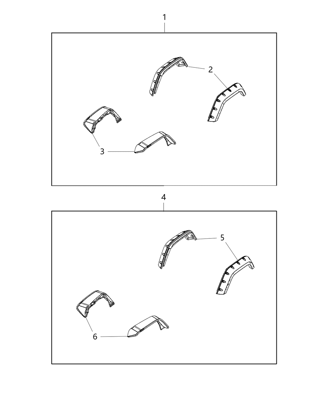 Mopar 68322807AB Wheel Opening Flare Molding 68322807AB Mopar Wheel Opening Flare Molding
