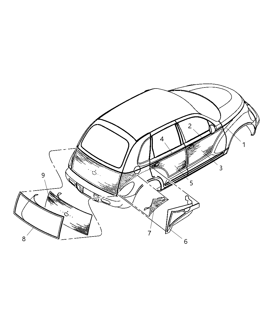 Mopar WT62AAAAA Overlay-Rear Door