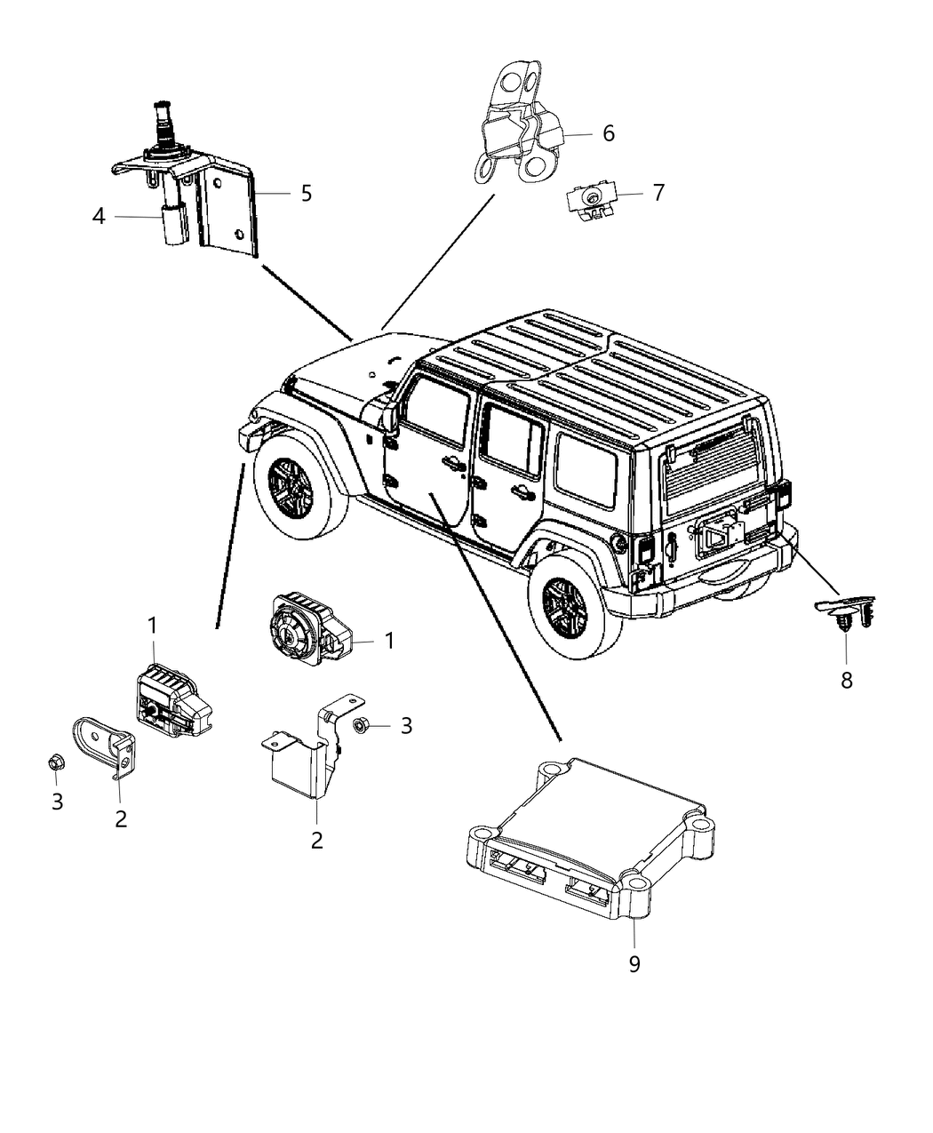 Mopar 68195725AA SIREN-Alarm