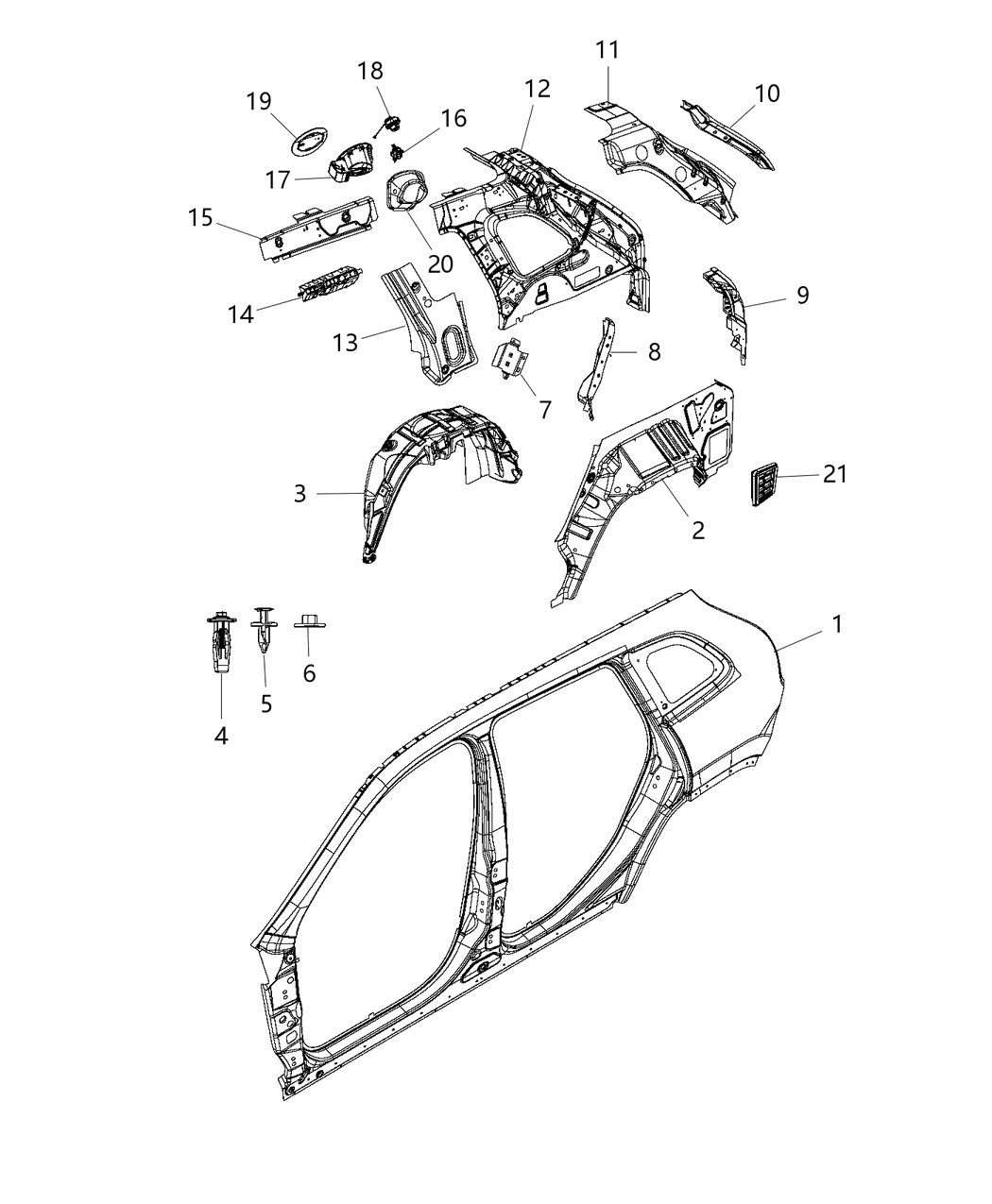 Mopar 68102526AB REINFMNT-Fuel Filler Door