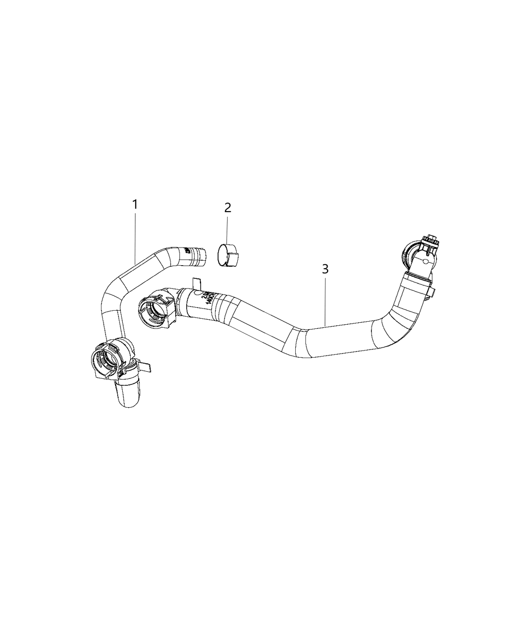 Mopar 68249883AC Hose-Heater Return