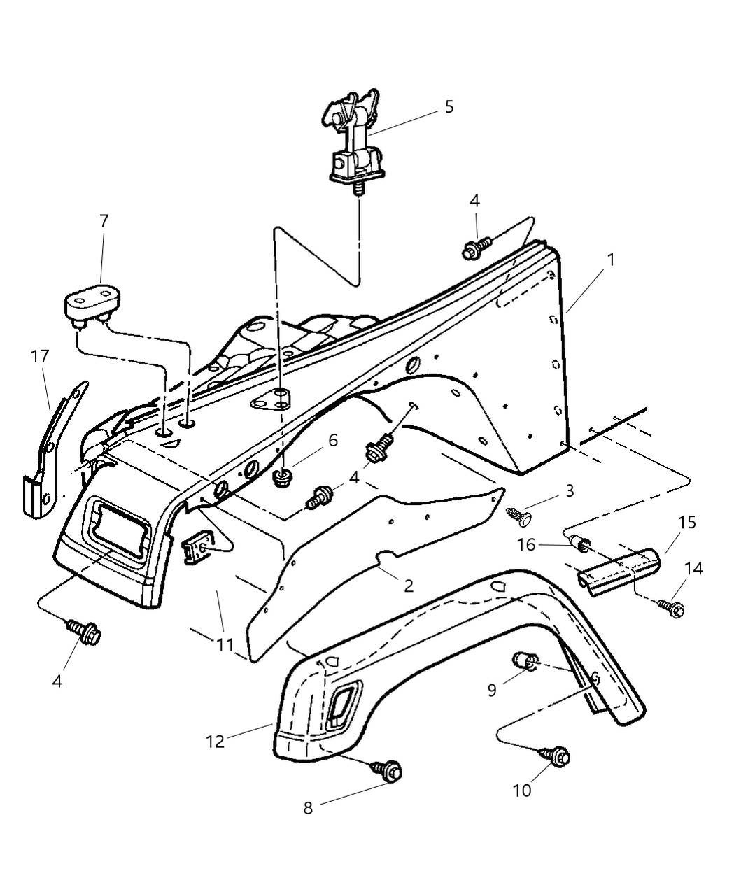 Mopar 55254918 APPLIQUE-Fender