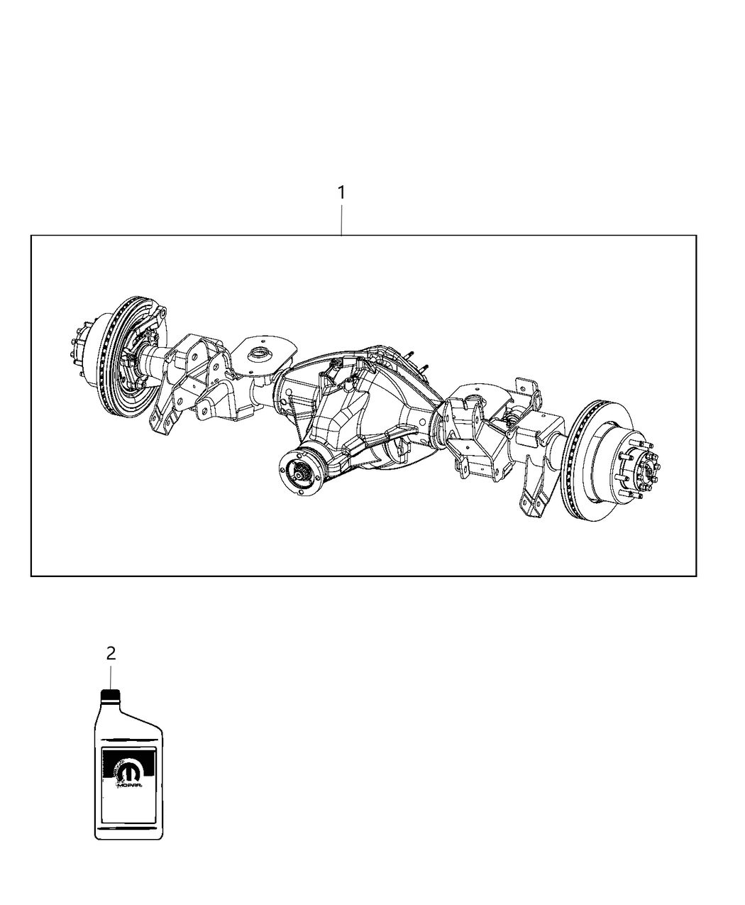 Mopar 68245916AG Axle-Rear Complete