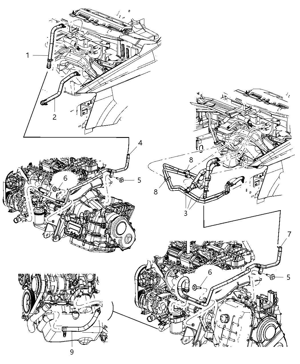 Mopar 4677715AH Hose-Heater Return