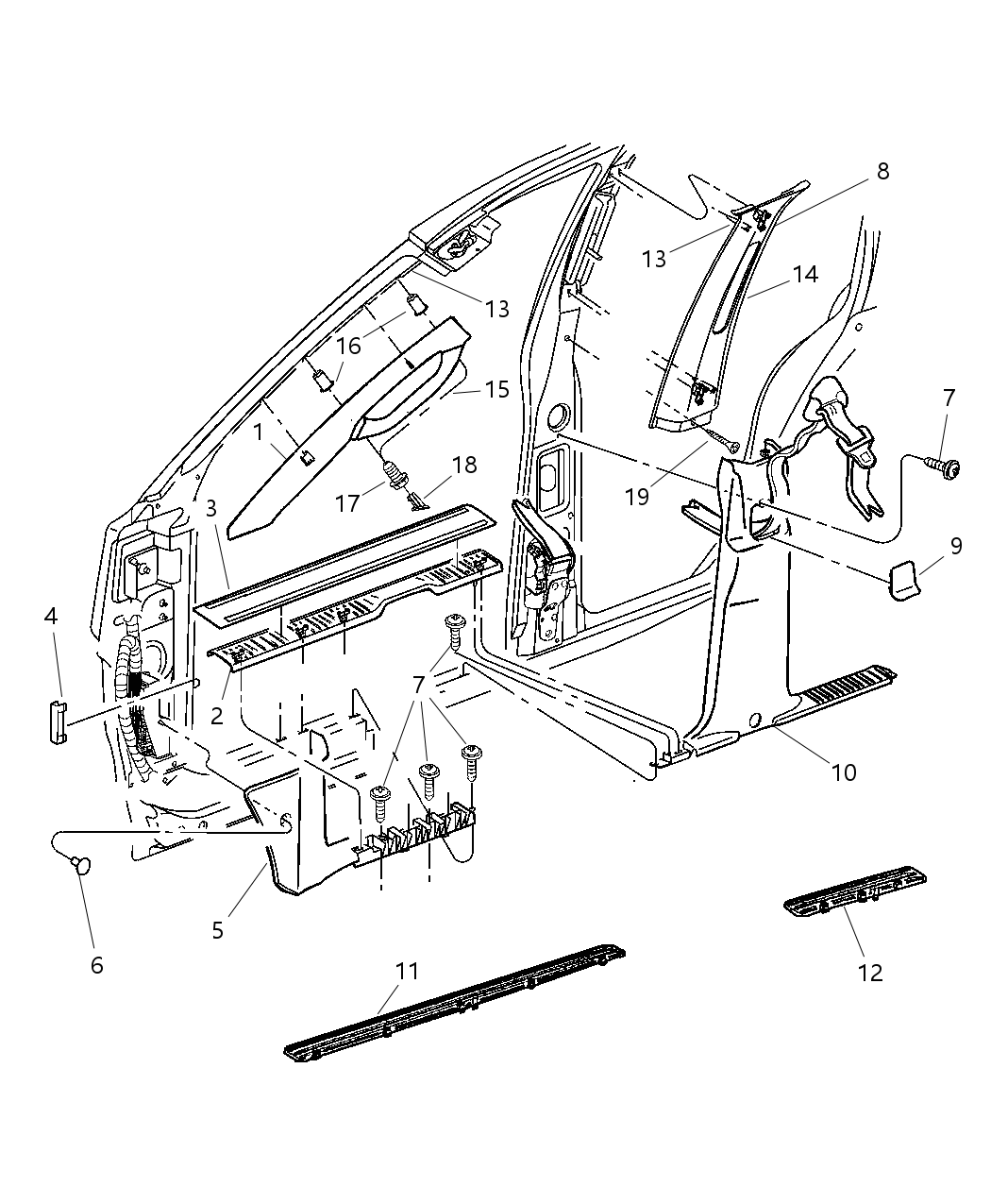 Mopar 5HD92XDBAD Slide-Seat Belt Turning Loop