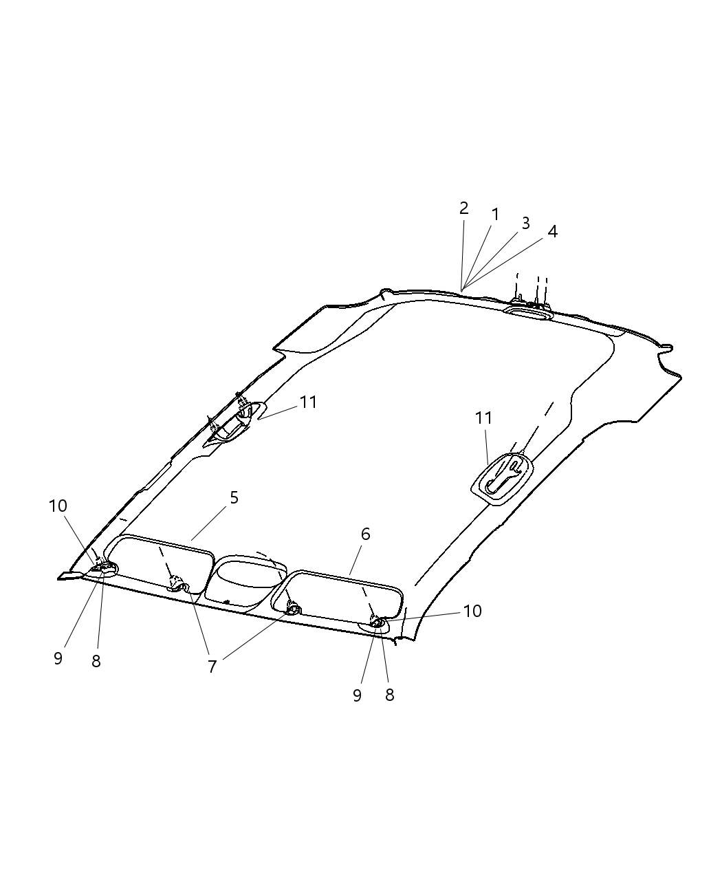 Mopar 5KF88TL2AA Visor