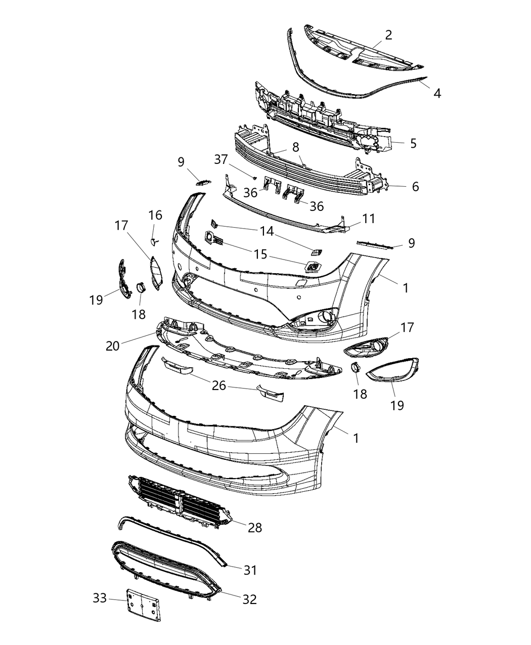 Mopar 68232724AA Bracket-Adaptive Cruise Control