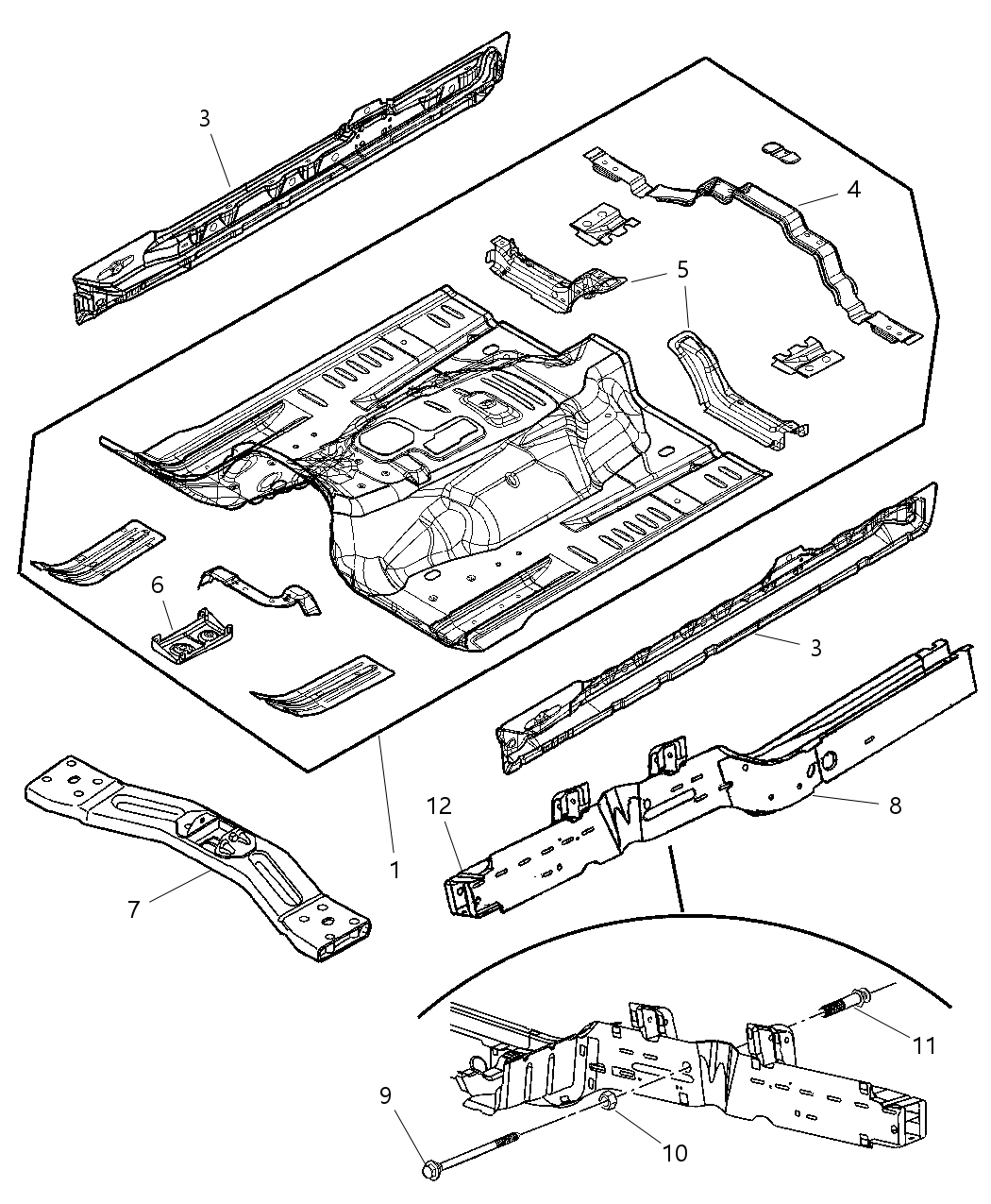 Mopar 55176760AB Bracket-Frame Rail