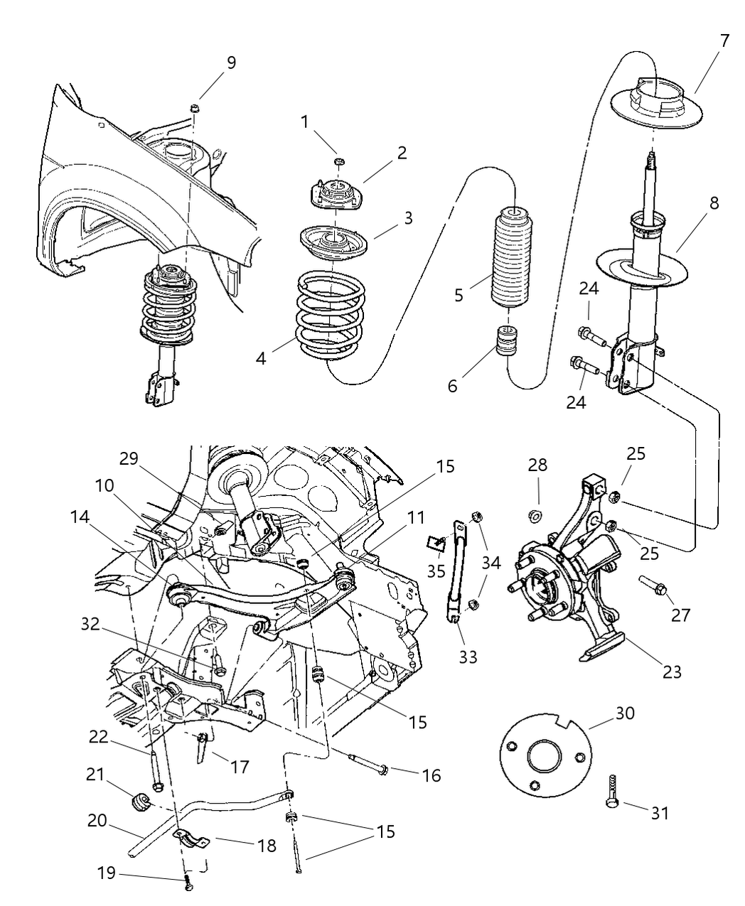 Mopar SG81580 STRUT-Front Suspension