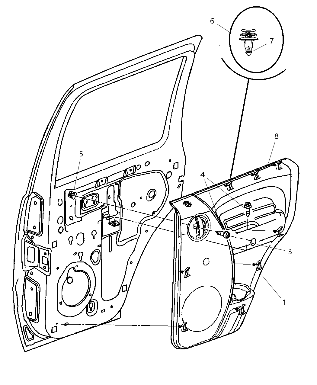 Mopar 5GF211L2AQ Panel-Rear Door Trim