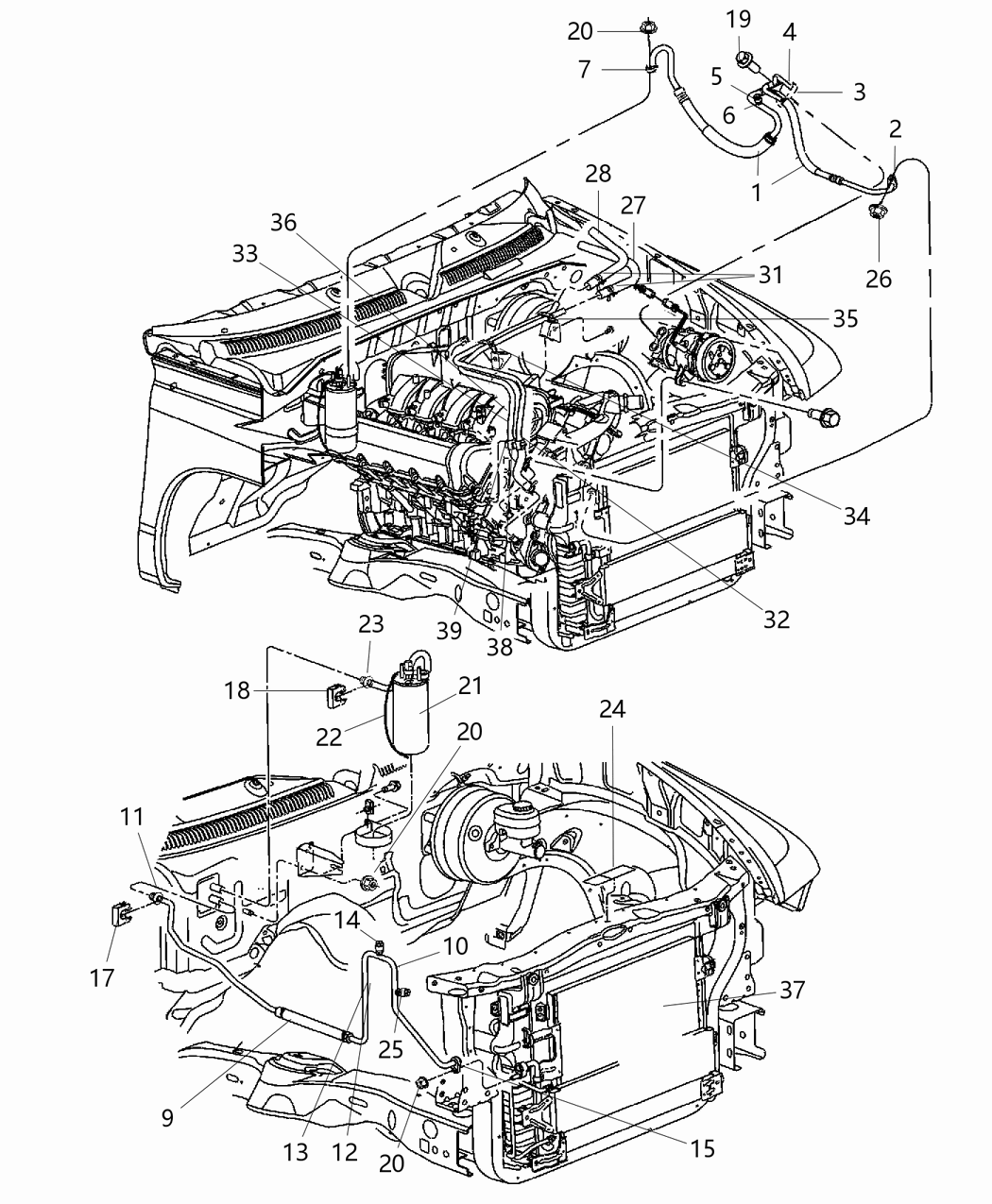 Mopar 5015877AB Bracket-A/C Line