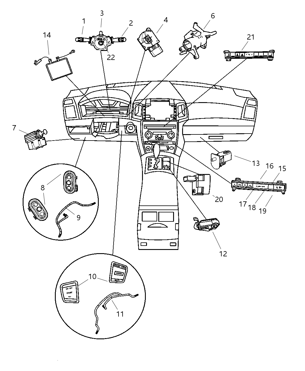 Mopar 56010694AE Switch-4 Gang