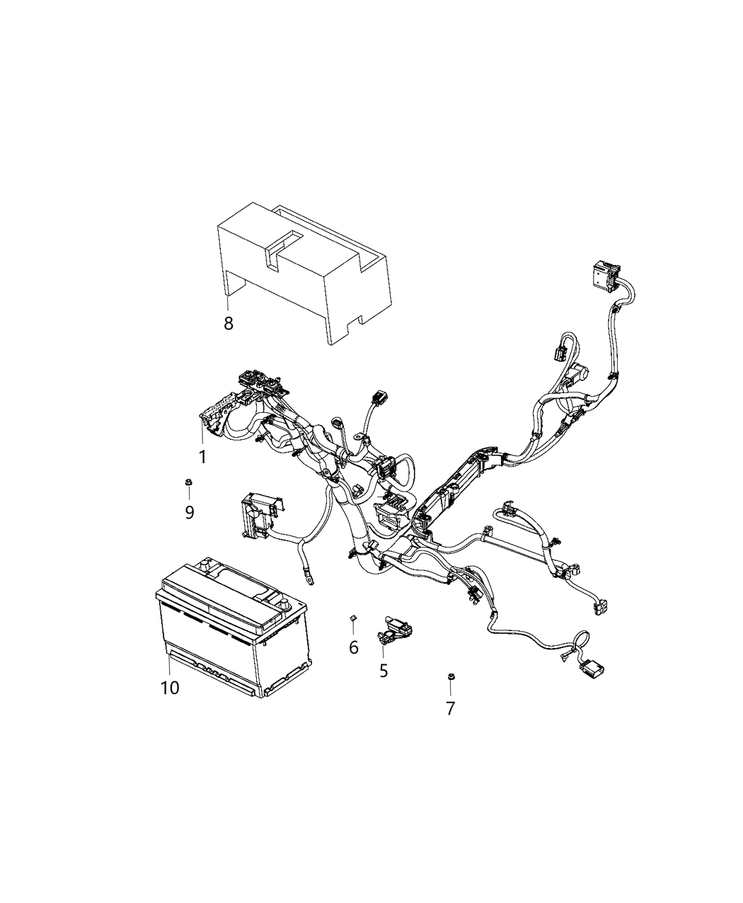 Mopar 68293804AE Electrical Battery Alternator Wiring