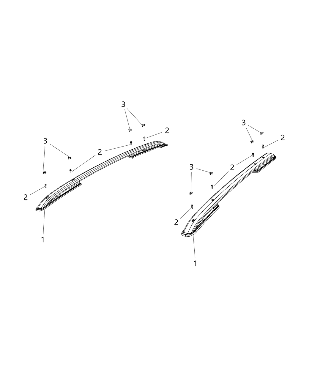 Mopar 5VY03U7KAB Rail-Roof Rack