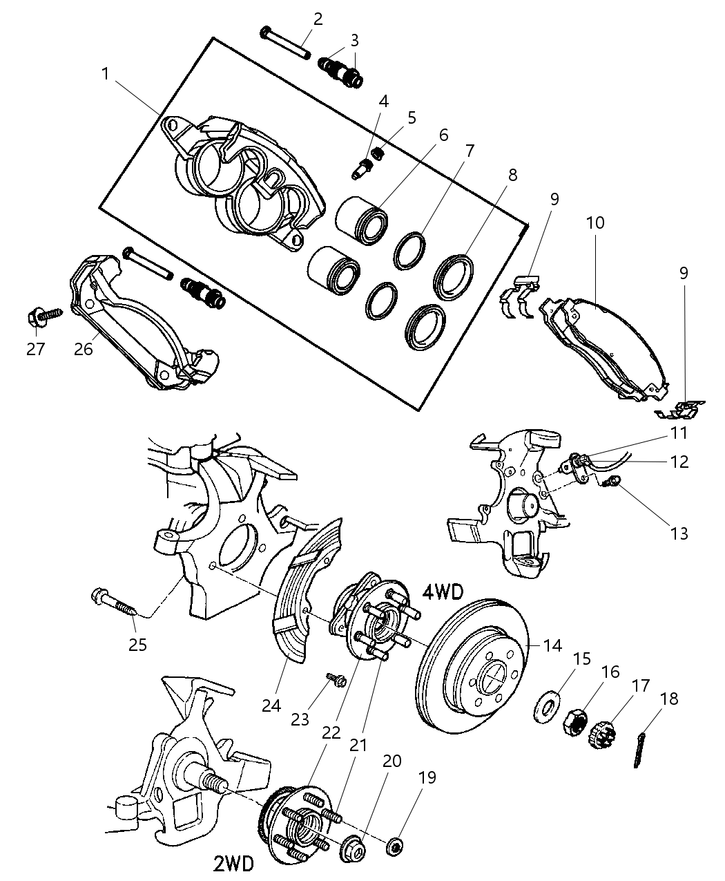 Mopar V1013331AB Front Disc Pads