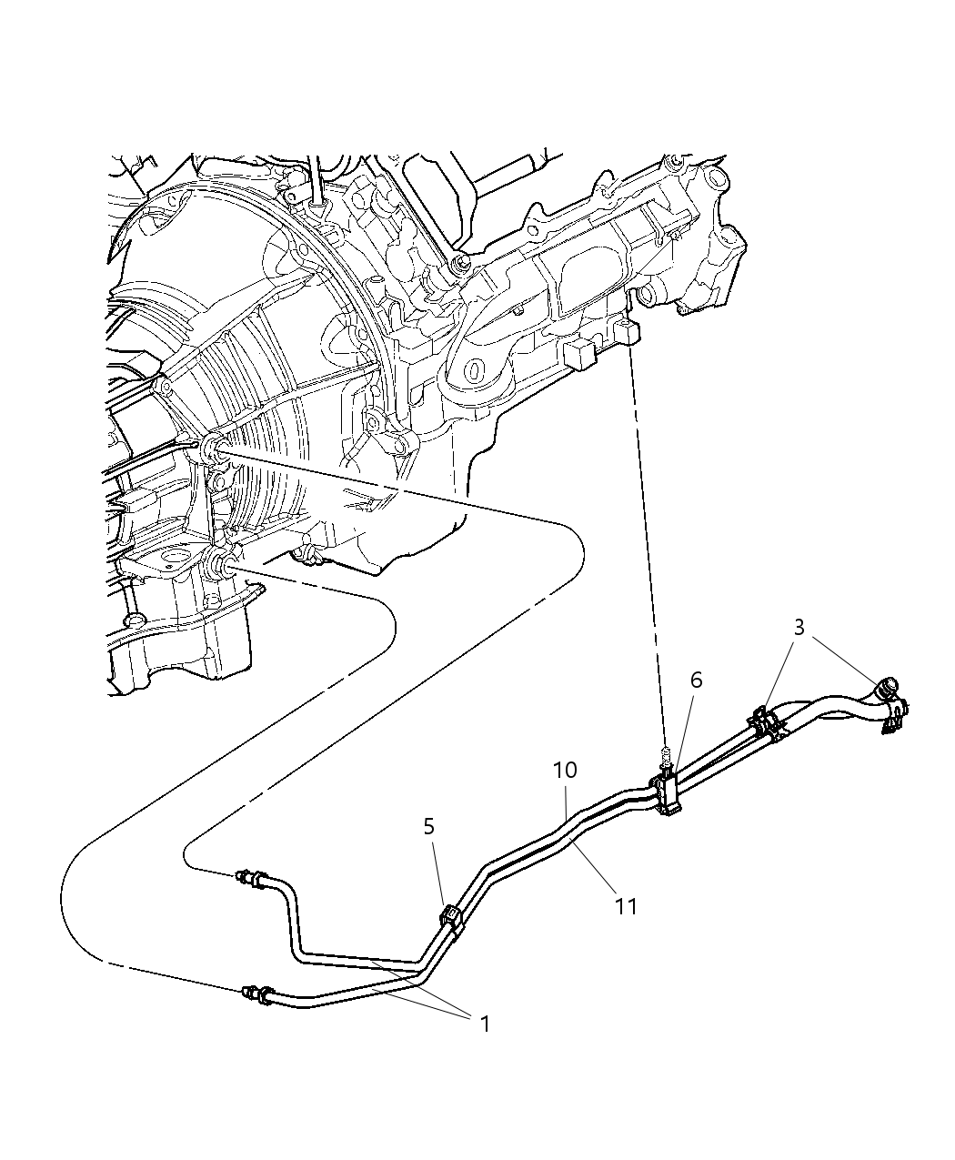 Mopar 52079846AB Tube-Oil Cooler