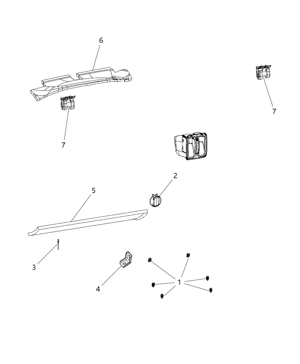 Mopar 68185842AD Bracket-Courtesy Lamp