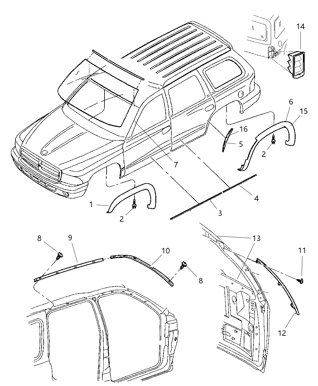 Mopar 5JN63ZSPAA Molding-Wheel Opening Flare