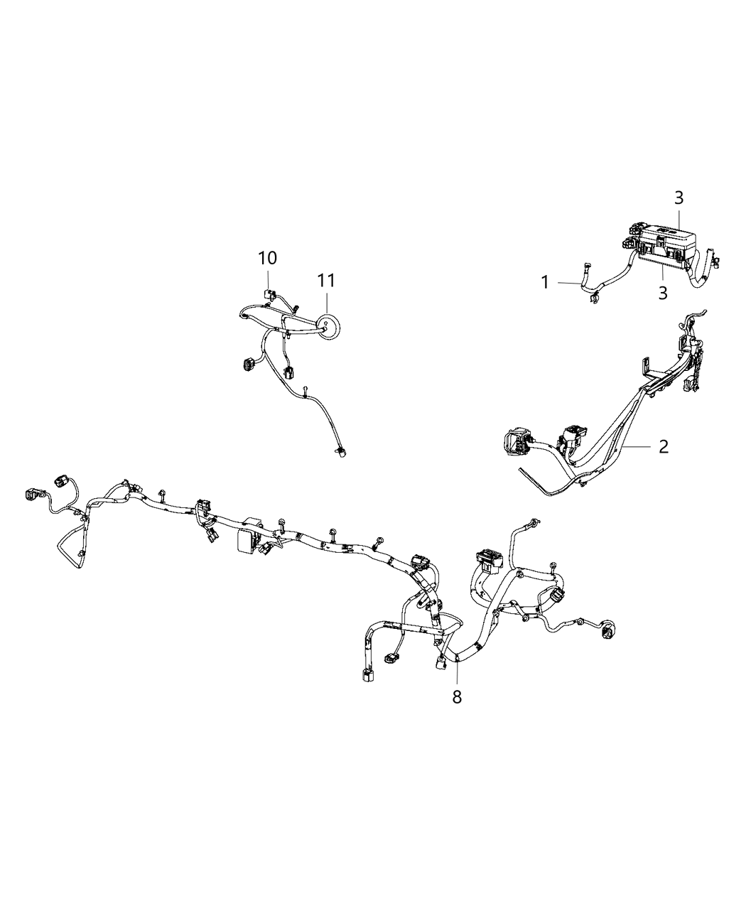 Mopar 52112253AB Wiring-Dash Right