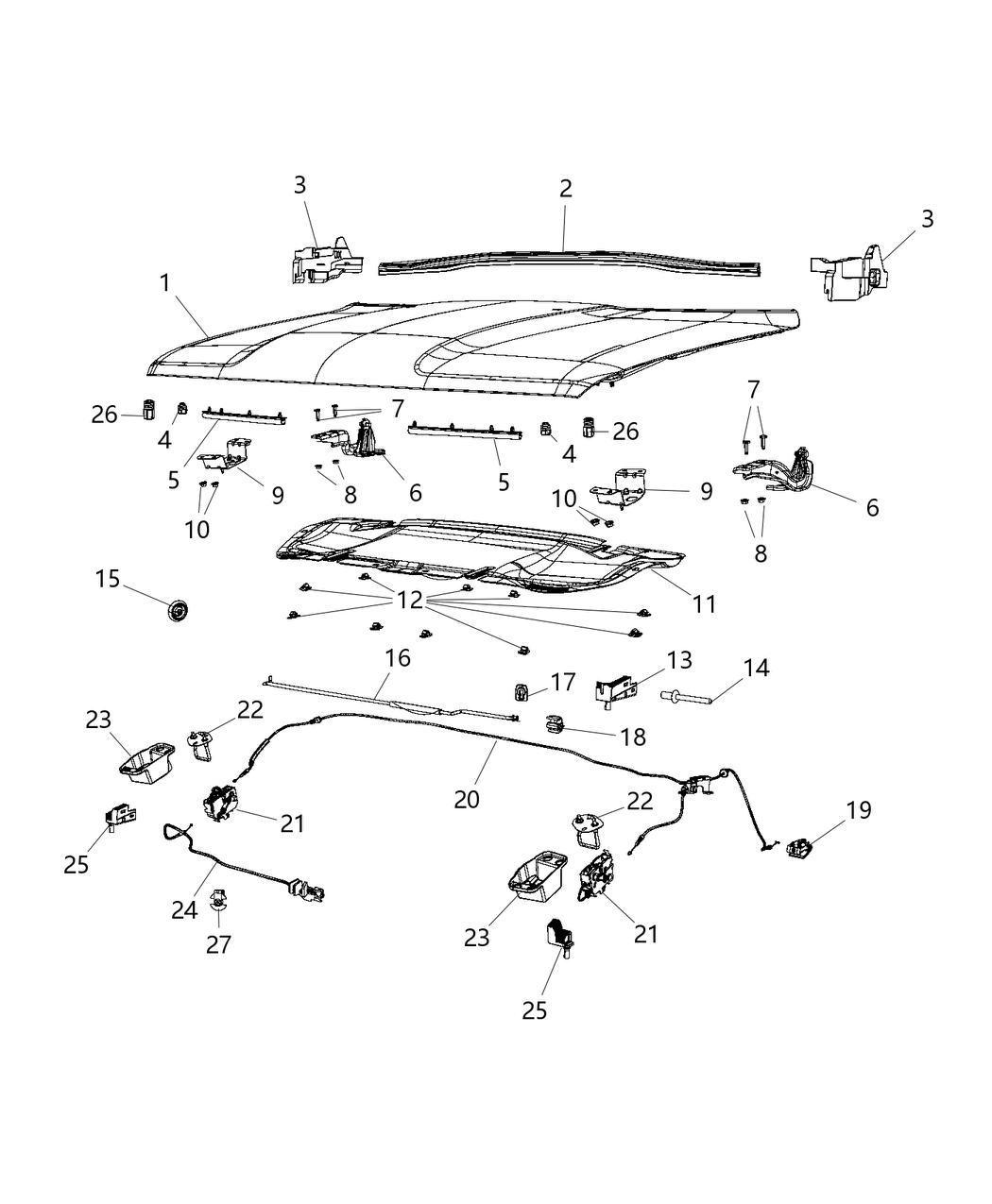 Mopar 68440121AA Hood Latch