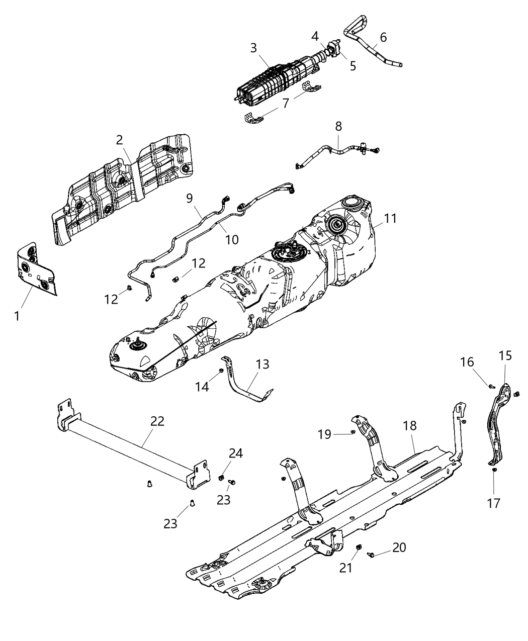 Mopar 68444968AA SHIELD-FUEL TANK